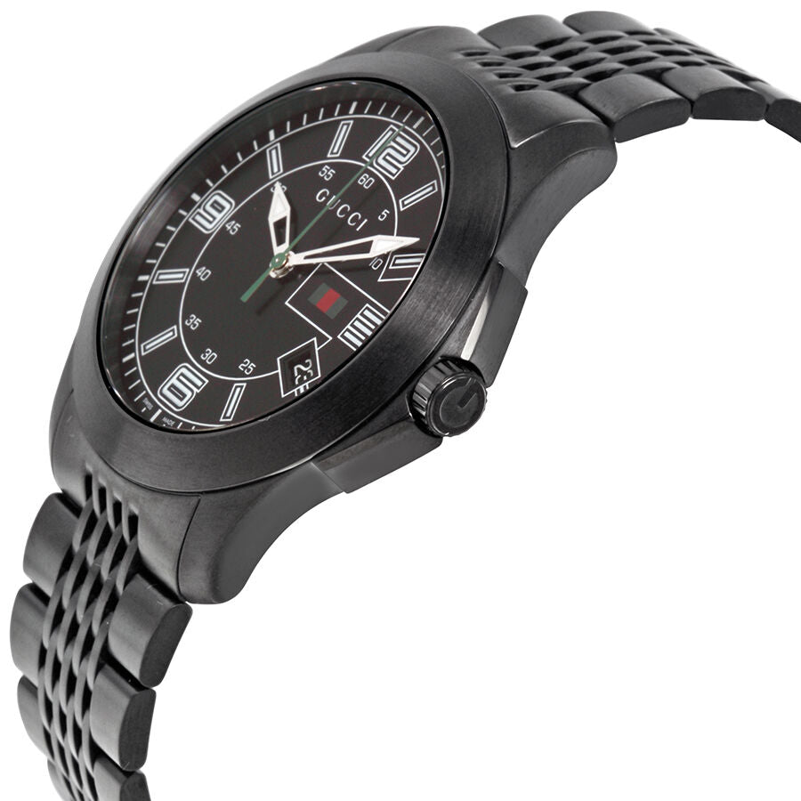  Shop Authentic Gucci G Timeless Black Dial Black Steel Strap Watch For Men - YA126202 - Luxxuri