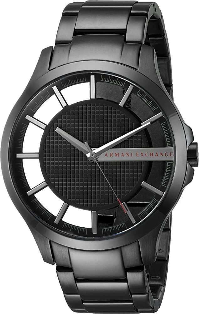  Shop Authentic Armani Exchange Hampton Chronograph Black Dial Black Steel Strap Watch For Men - AX2189 - Luxxuri