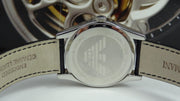  Shop Authentic Emporio Armani Velente Black Dial Black Leather Strap Watch For Women - AR0644 - Luxxuri