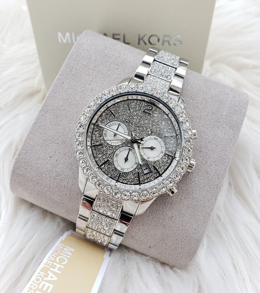  Shop Authentic Michael Kors Layton Chronograph Silver Dial Silver Steel Strap Watch For Women - MK6976 - Luxxuri
