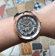  Shop Authentic Michael Kors Brecken Chronograph Analog Black Dial Rose Gold Steel Strap Watch For Women - MK8563 - Luxxuri