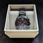  Shop Authentic Michael Kors Langford Chronograph Black Dial Black Steel Strap Watch For Men - MK8993 - Luxxuri