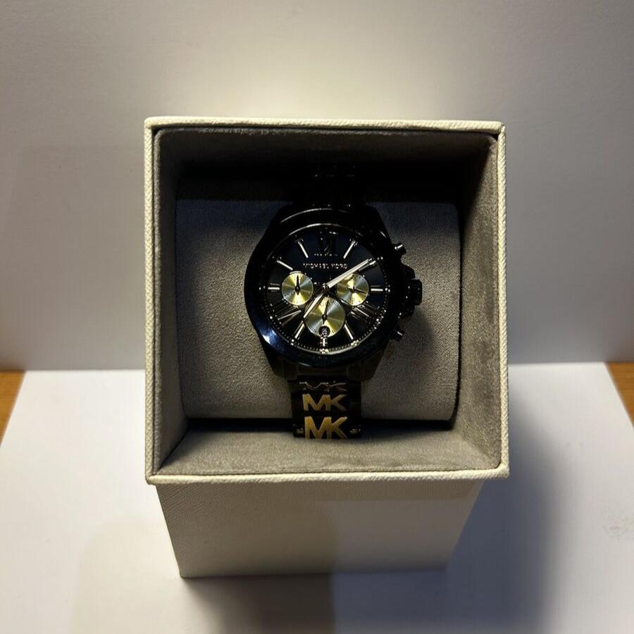  Shop Authentic Michael Kors Wren Chronograph Black Dial Two Tone Steel Strap Watch for Women - MK6978 - Luxxuri