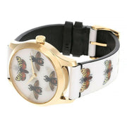 Shop Authentic Gucci G Timeless Quartz White Dial White Leather Strap Watch For Women - YA1264109 - Luxxuri