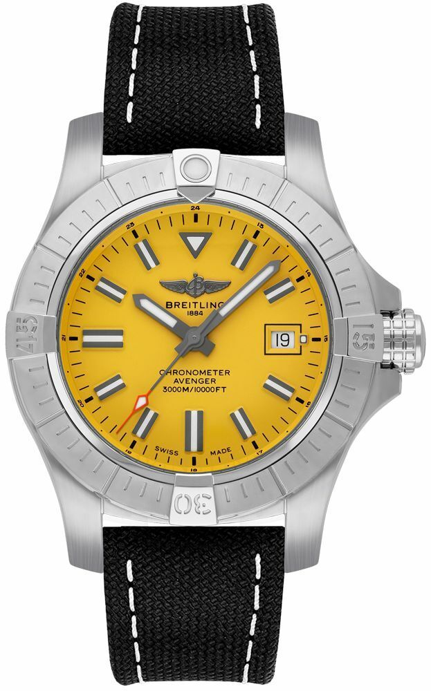  Shop Authentic Breitling Avenger Automatic 45 Seawolf Yellow Dial Black Nylon Strap Watch for Men - A17319101I1X1 - Luxxuri