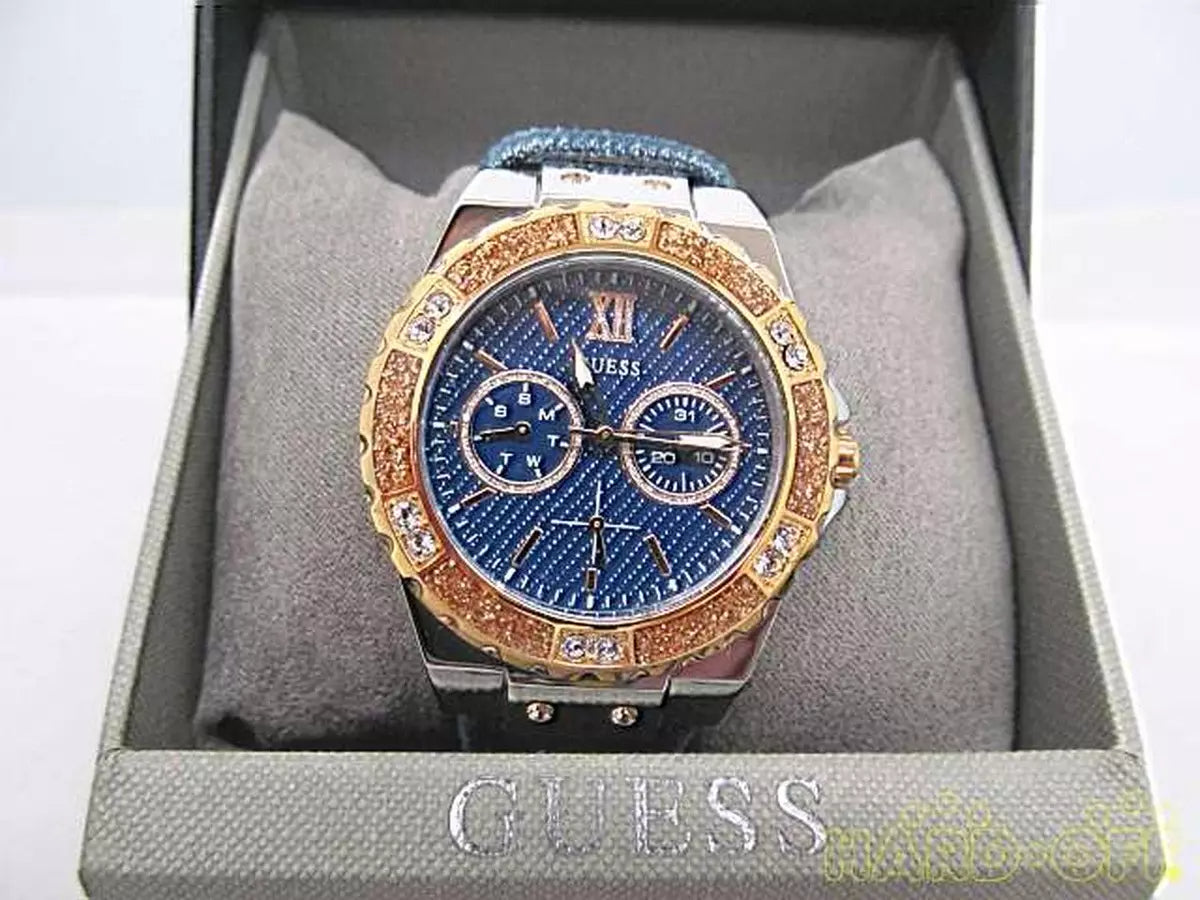  Shop Authentic Guess Limelight Quartz Analog Blue Dial Blue Denim Strap Watch For Women - W0775l10 - Luxxuri