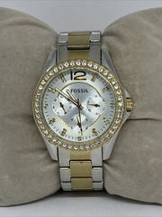  Shop Authentic Fossil Riley White Dial Two Tone Steel Strap Watch for Women - ES3204 - Luxxuri