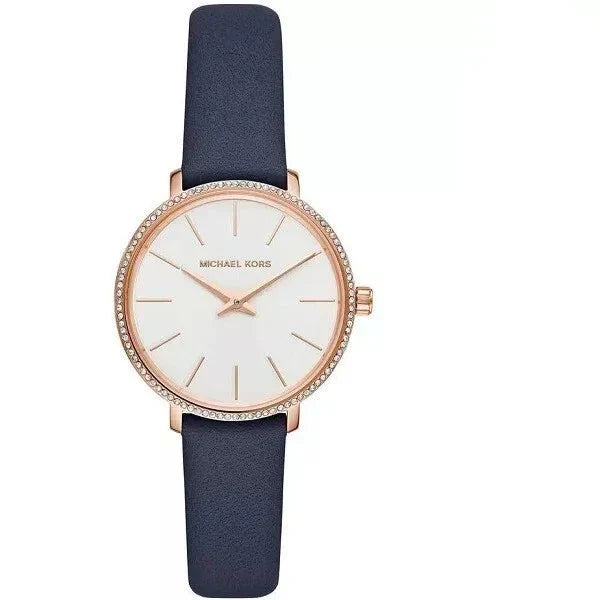  Shop Authentic Michael Kors Pyper Analog White Dial Black Leather Strap Watch For Women - MK2804 - Luxxuri