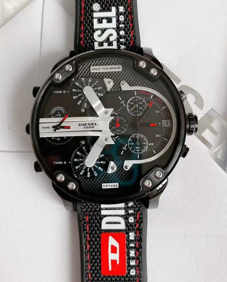  Shop Authentic Diesel Mr. Daddy 2.0 Quartz Black Dial Black Nylon Strap Watch For Men - DZ7433 - Luxxuri