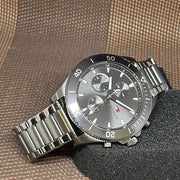  Shop Authentic Tommy Hilfiger Larson Chronograph Grey Dial Silver Steel Strap Watch For Men - 1791918 - Luxxuri