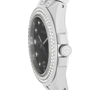  Shop Authentic Bulova Crystal Collection Black Dial Silver Steel Strap Watch for Men - 96K102 - Luxxuri