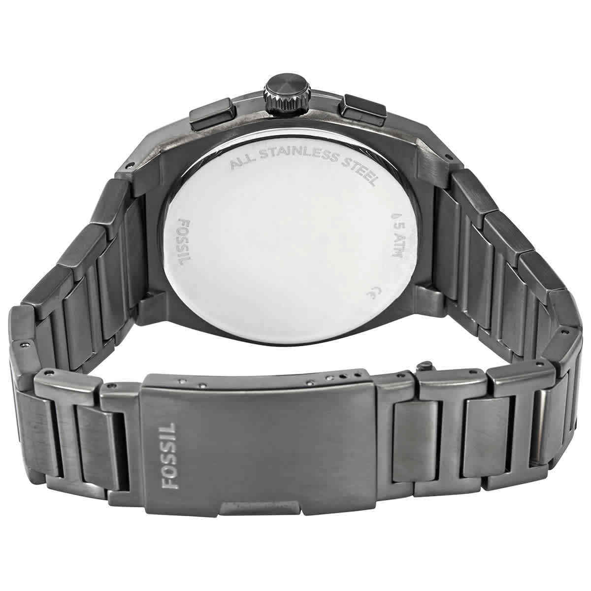  Shop Authentic Fossil Everett Chronograph Grey Dial Grey Steel Strap Watch for Men - FS5830 - Luxxuri