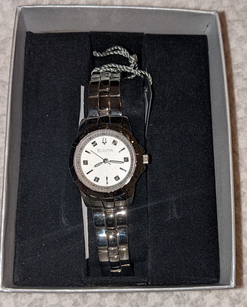  Shop Authentic Bulova Classic Diamonds Silver Dial Silver Steel Strap Watch for Women - 96P121 - Luxxuri