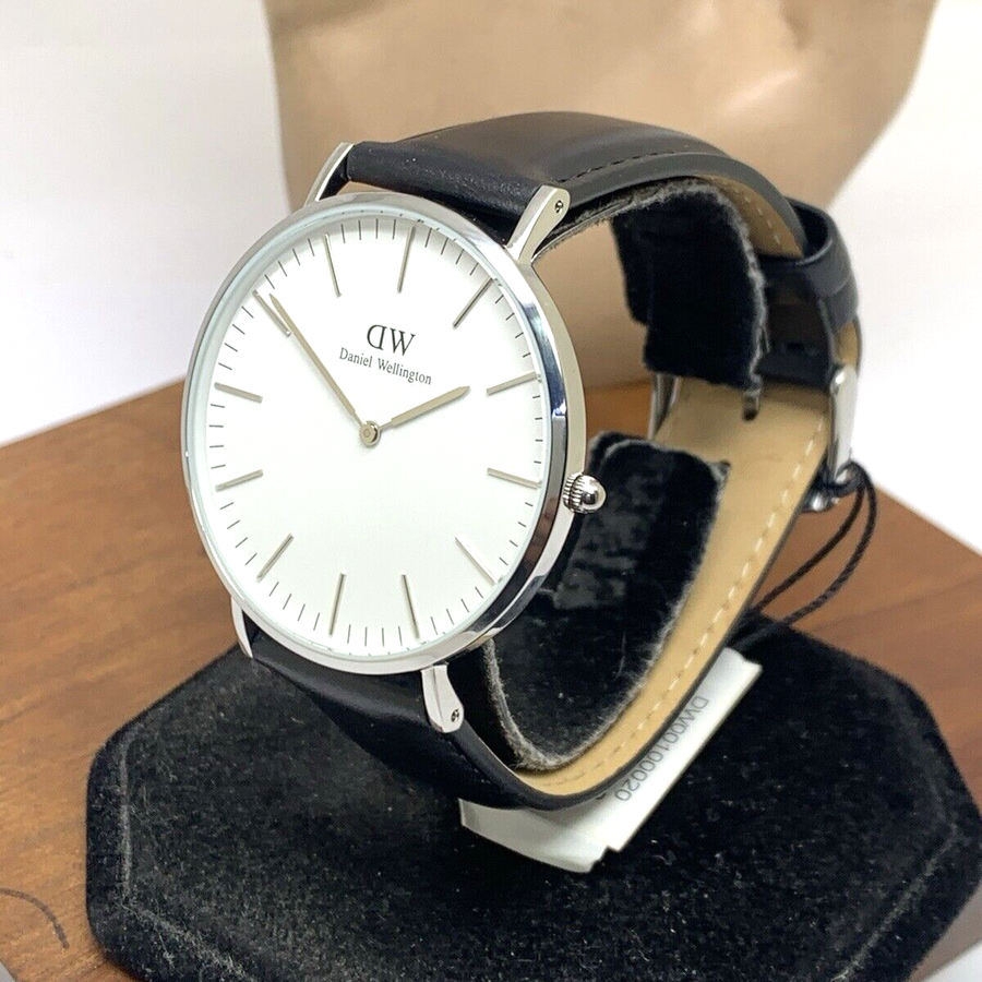 Shop Authentic Daniel Wellington Classic Sheffield White Dial Black Leather Strap Watch For Men - DW00100020 - Luxxuri