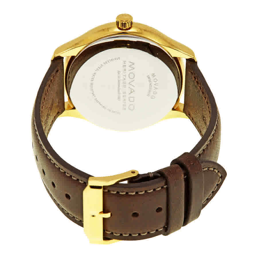  Shop Authentic Movado Heritage Calendoplan Beige Dial Brown Leather Strap Watch for Men - 3650003 - Luxxuri