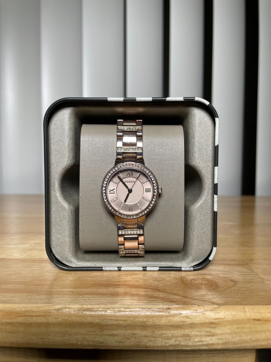 Shop Authentic Fossil Virginia Pink Dial Pink Steel Strap Watch for Women - ES4482 - Luxxuri