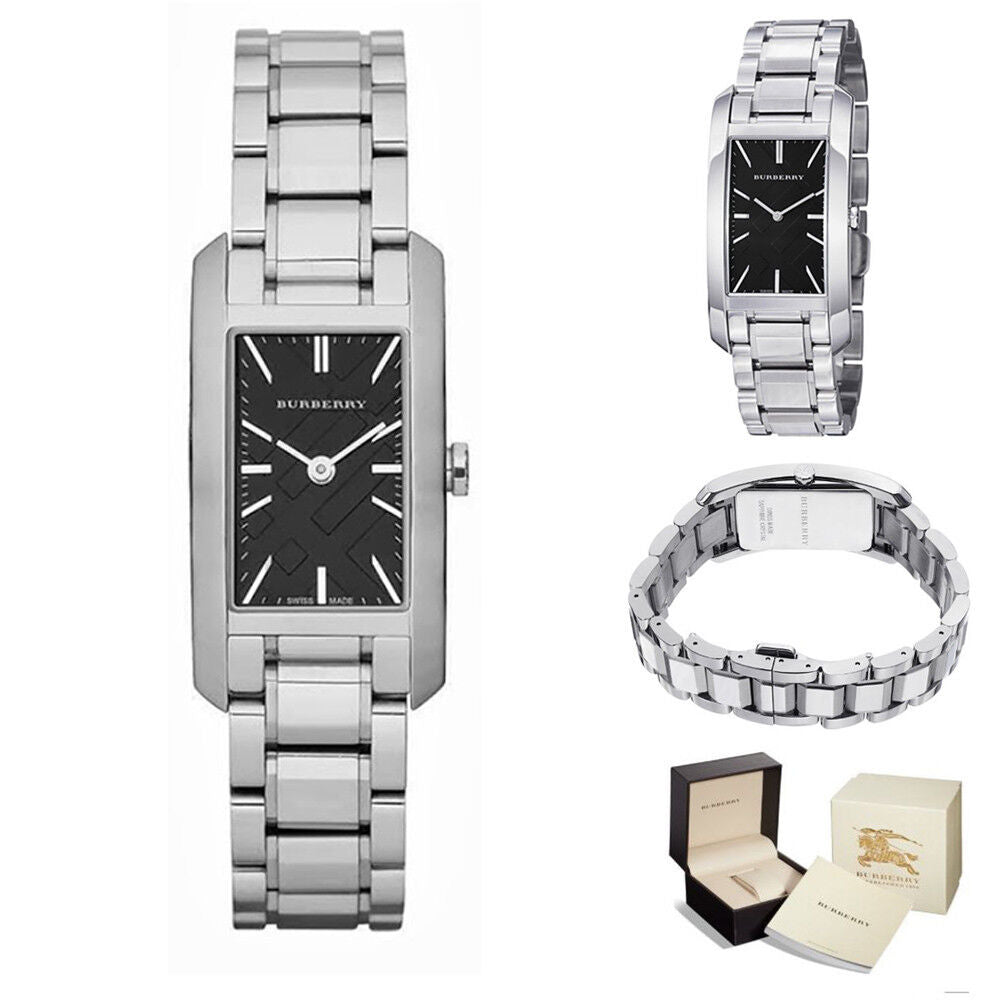  Shop Authentic Burberry Heritage Black Dial Silver Steel Strap Watch For Women - BU9601 - Luxxuri