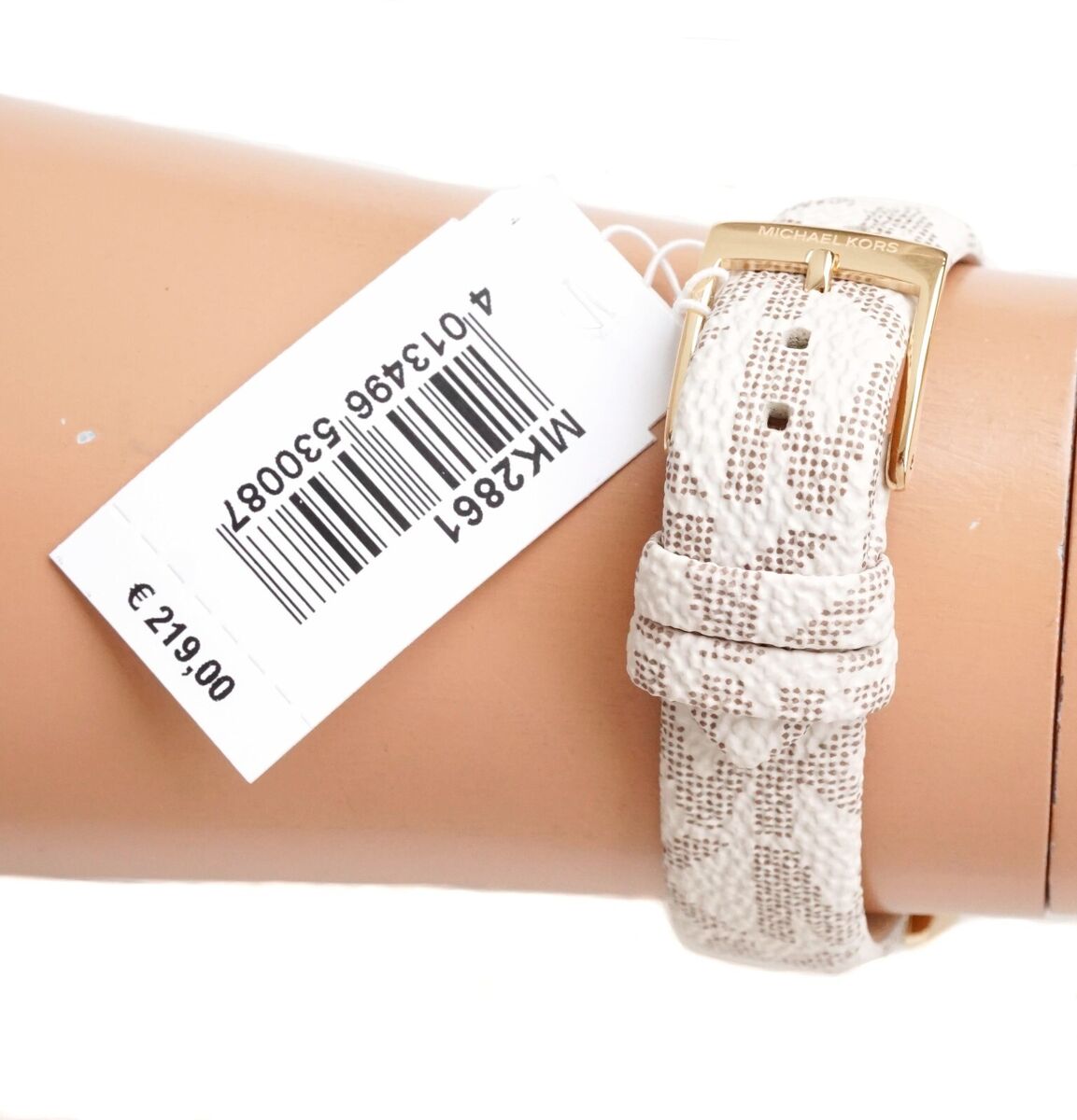  Shop Authentic Michael Kors Jaycie Quartz Gold Dial White Leather Strap Watch for Women - MK2861 - Luxxuri