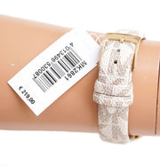  Shop Authentic Michael Kors Jaycie Quartz Gold Dial White Leather Strap Watch for Women - MK2861 - Luxxuri