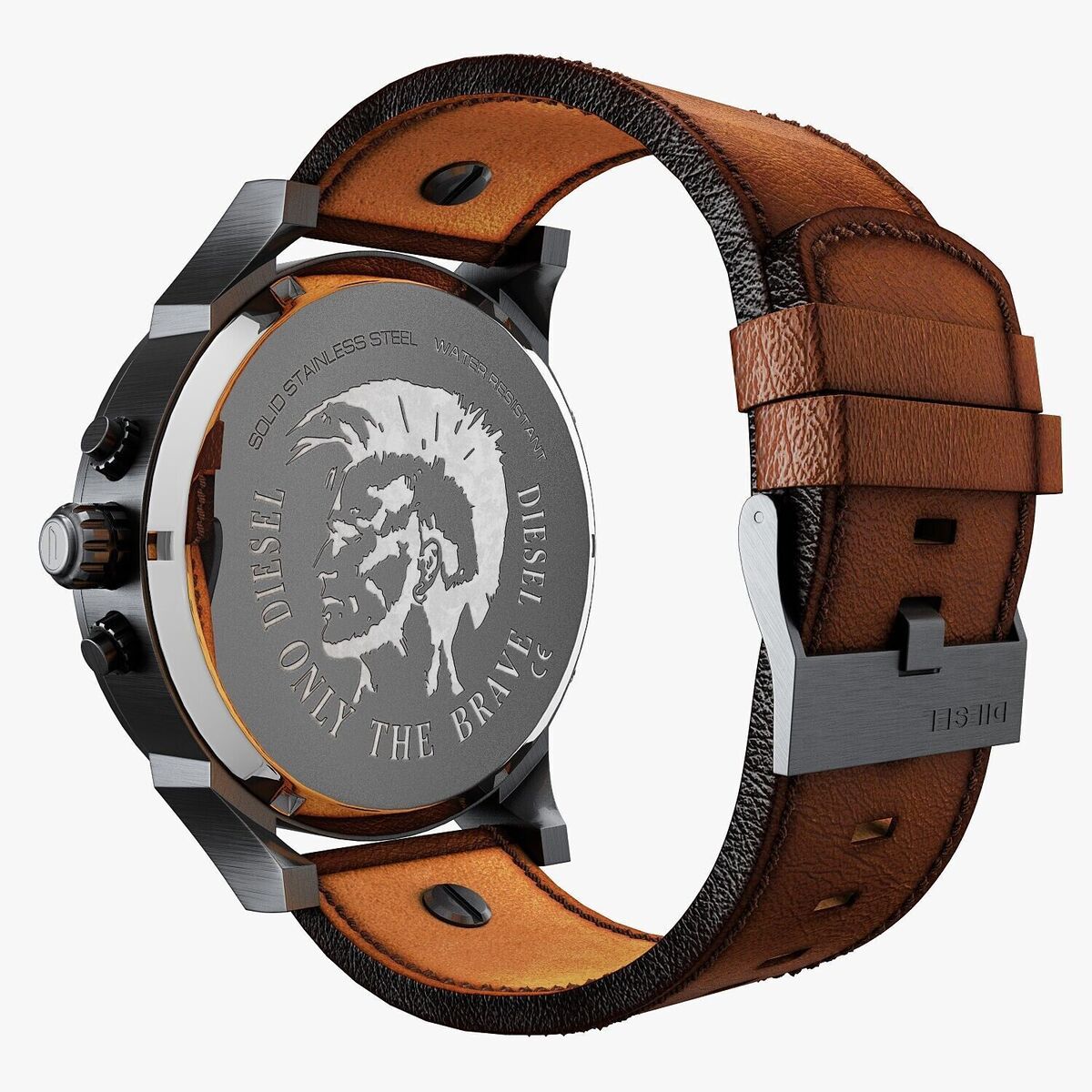  Shop Authentic Diesel Mr Daddy Quartz Grey Dial Brown Leather Strap Watch For Men - DZ7413 - Luxxuri