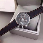  Shop Authentic Calvin Klein City Chronograph Black Dial Black Leather Strap Watch for Men - K2G271C1 - Luxxuri