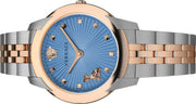  Shop Authentic Versace Audrey Quartz Blue Dial Two Tone Steel Strap Watch for Women - VELR00619 - Luxxuri