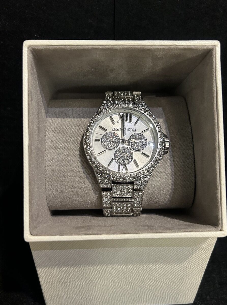  Shop Authentic Michael Kors Camille Multifunction Crystals Silver Dial Silver Steel Strap Watch for Women - MK6957 - Luxxuri