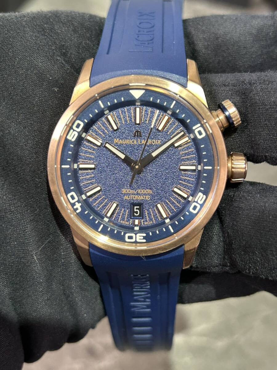  Shop Authentic Maurice Lacroix Pontos Divers Limited Edition Blue Dial Blue Leather Strap Watch For Men - PT6248-BRZ0B-430-4 - Luxxuri