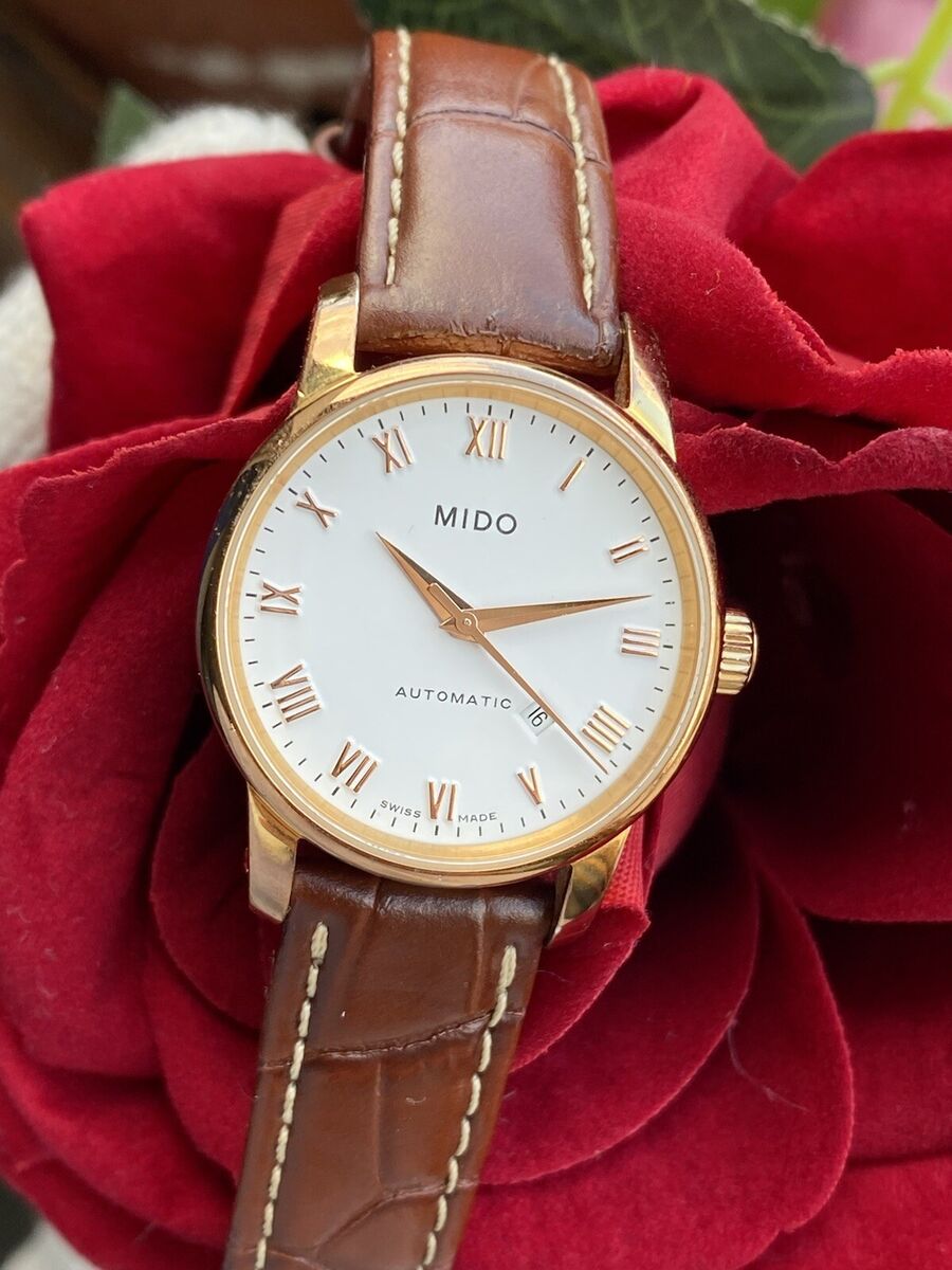  Shop Authentic Mido Baroncelli III Automatic Silver Dial Brown Leather Strap Watch For Women - M7600.2.21.8 - Luxxuri