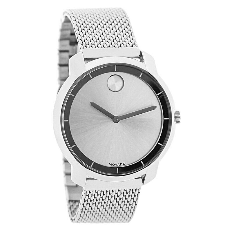  Shop Authentic Movado Bold Silver Dial Silver Mesh Bracelet Watch For Women - 3600241 - Luxxuri
