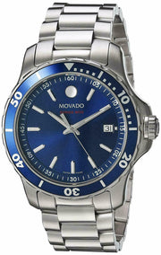  Shop Authentic Movado Series 800 Blue Dial Silver Steel Strap Watch For Men - 2600137 - Luxxuri