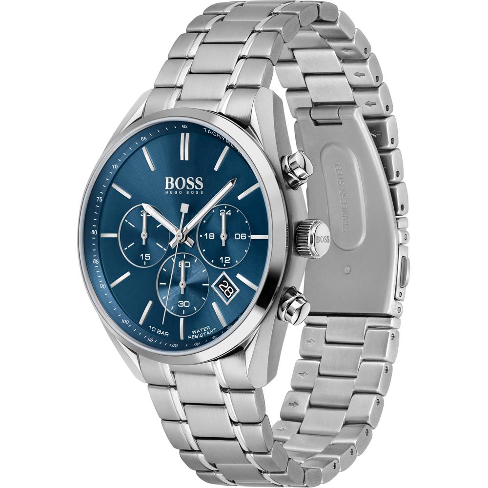  Shop Authentic Hugo Boss Champion Blue Dial Silver Steel Strap Watch for Men - 1513818 - Luxxuri