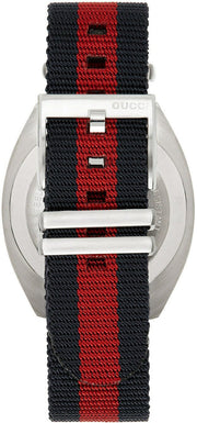  Shop Authentic Gucci GG2570 Quartz Blue Dial Blue & Red Nylon Strap Watch For Men - YA142304 - Luxxuri