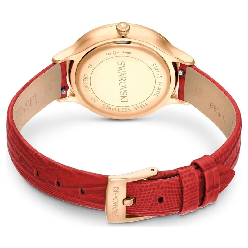  Shop Authentic Swarovski Octea Nova Quartz Red Dial Red Leather Strap Watch for Women - 5650002 - Luxxuri