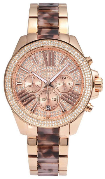  Shop Authentic Michael Kors Wren Diamonds Rose Gold Dial Two Tone Steel Strap Watch for Women - MK6159 - Luxxuri