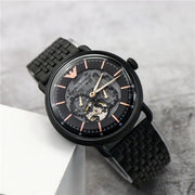  Shop Authentic Emporio Armani Automatic Multifunction Black Dial Black Mesh Bracelet Watch For Men - AR60025 - Luxxuri