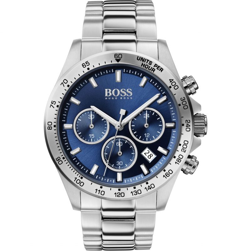  Shop Authentic Hugo Boss Hero Sport Blue Dial Silver Steel Strap Watch for Men - 1513755 - Luxxuri