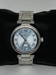  Shop Authentic Michael Kors Skylar Quartz Blue Dial Silver Steel Strap Watch For Women - MK5988 - Luxxuri