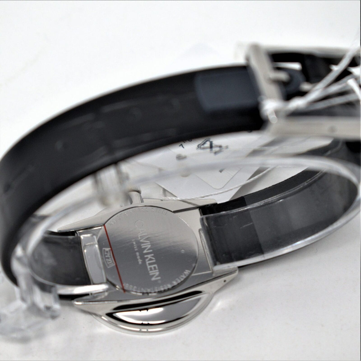 Shop Authentic Calvin Klein Accent Black Dial Black Leather Strap Watch for Women - K2Y231C3 - Luxxuri