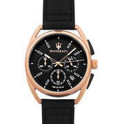 Shop Authentic Maserati Trimarano Chronograph Black Dial Leather Strap Watch For Men - R8871632002 - Luxxuri