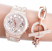  Shop Authentic Guess Moonlight Multi Function Diamonds White Dial Rose Gold Steel Strap Watch for Women - GW0320L3 - Luxxuri