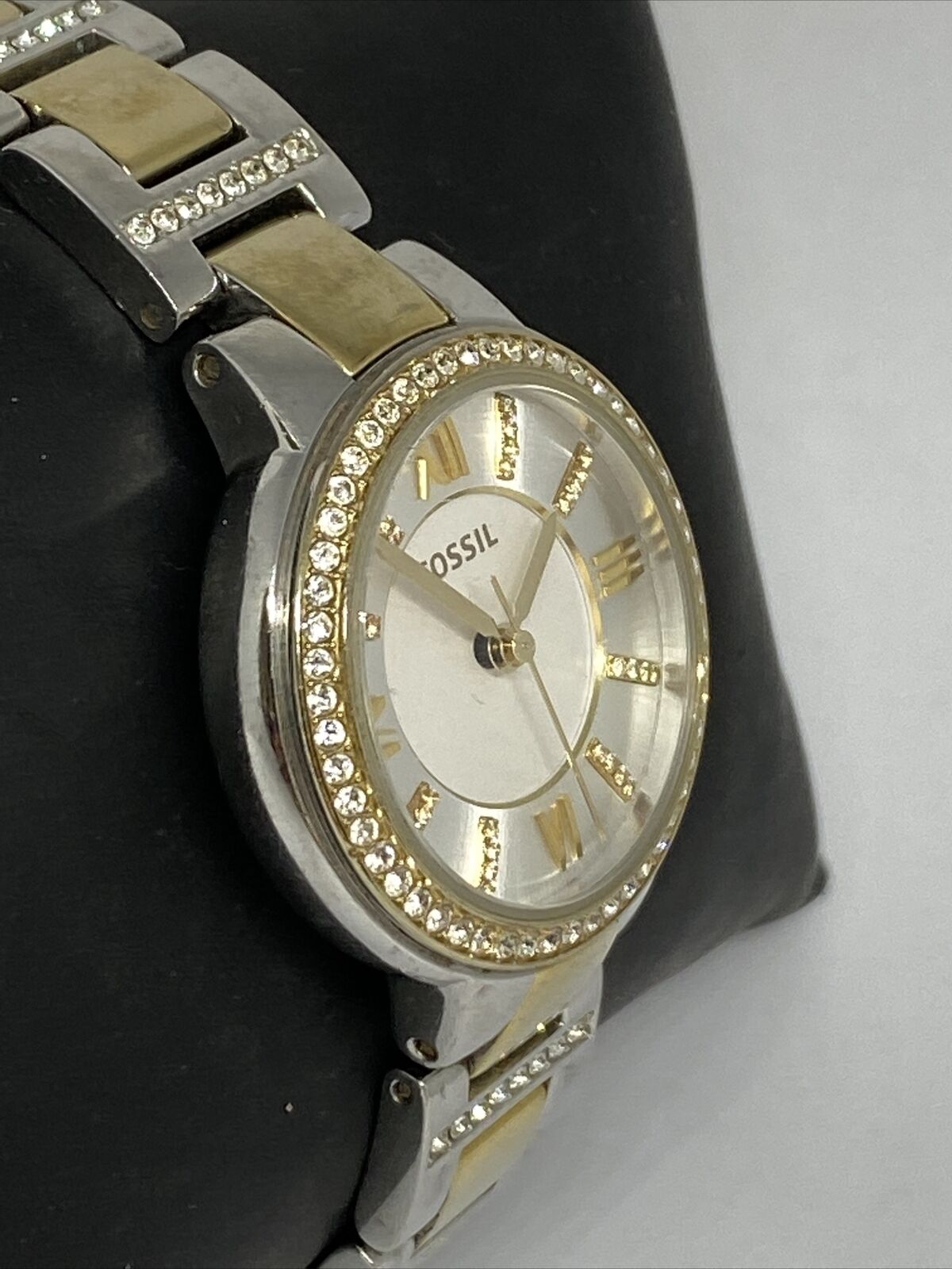  Shop Authentic Fossil Virginia Silver Dial Two Tone Steel Strap Watch for Women - ES3503 - Luxxuri
