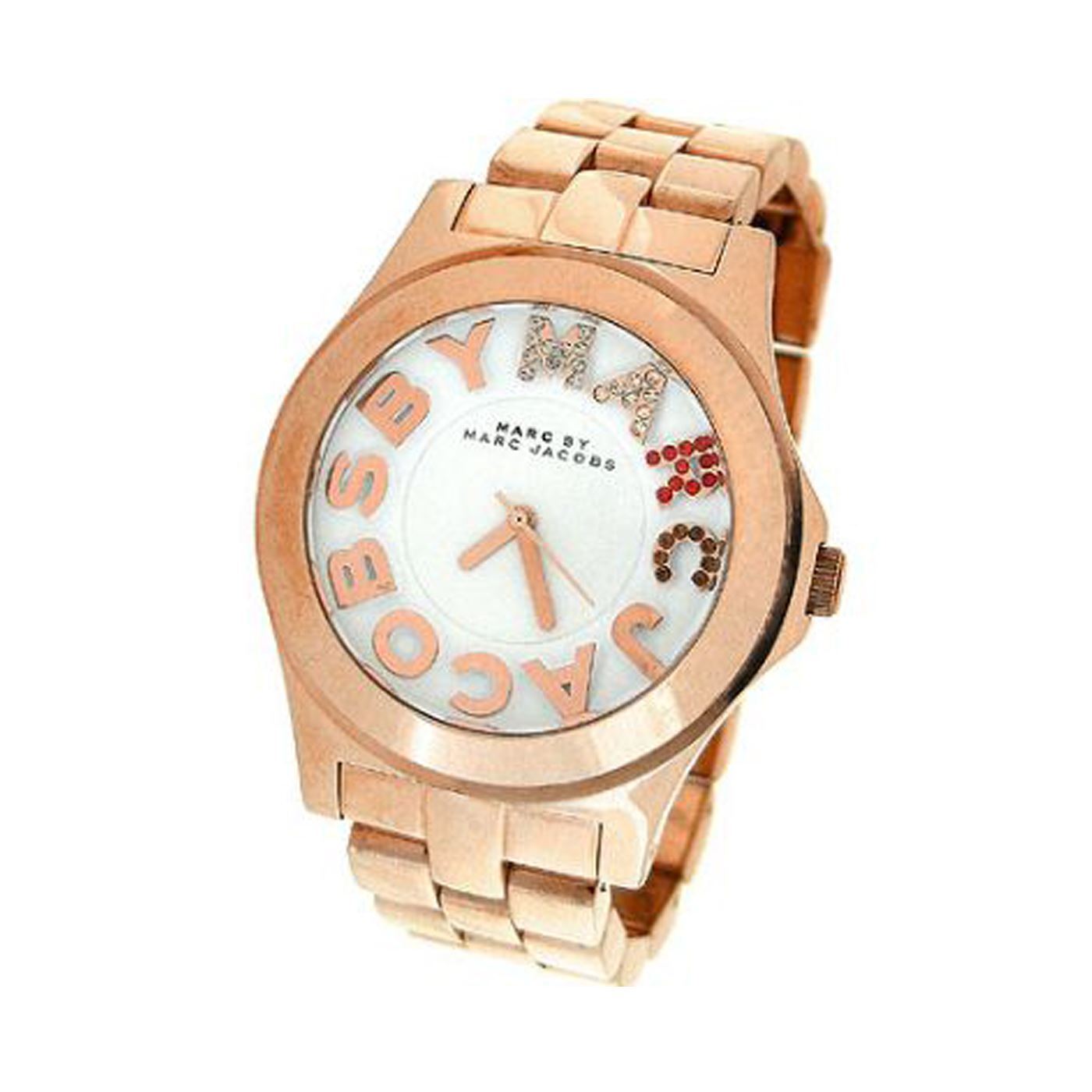  Shop Authentic Marc Jacobs Rivera White Dial Rose Gold Steel Strap Watch for Women - MBM3138 - Luxxuri