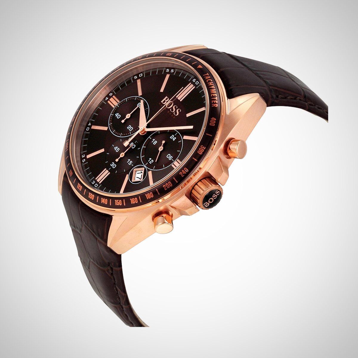  Shop Authentic Hugo Boss Driver Sport Chronograph Brown Dial Brown Leather Strap Watch for Men - 1513093 - Luxxuri