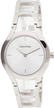  Shop Authentic Calvin Klein Class White Dial Silver Steel Strap Watch for Women - K6R23126 - Luxxuri
