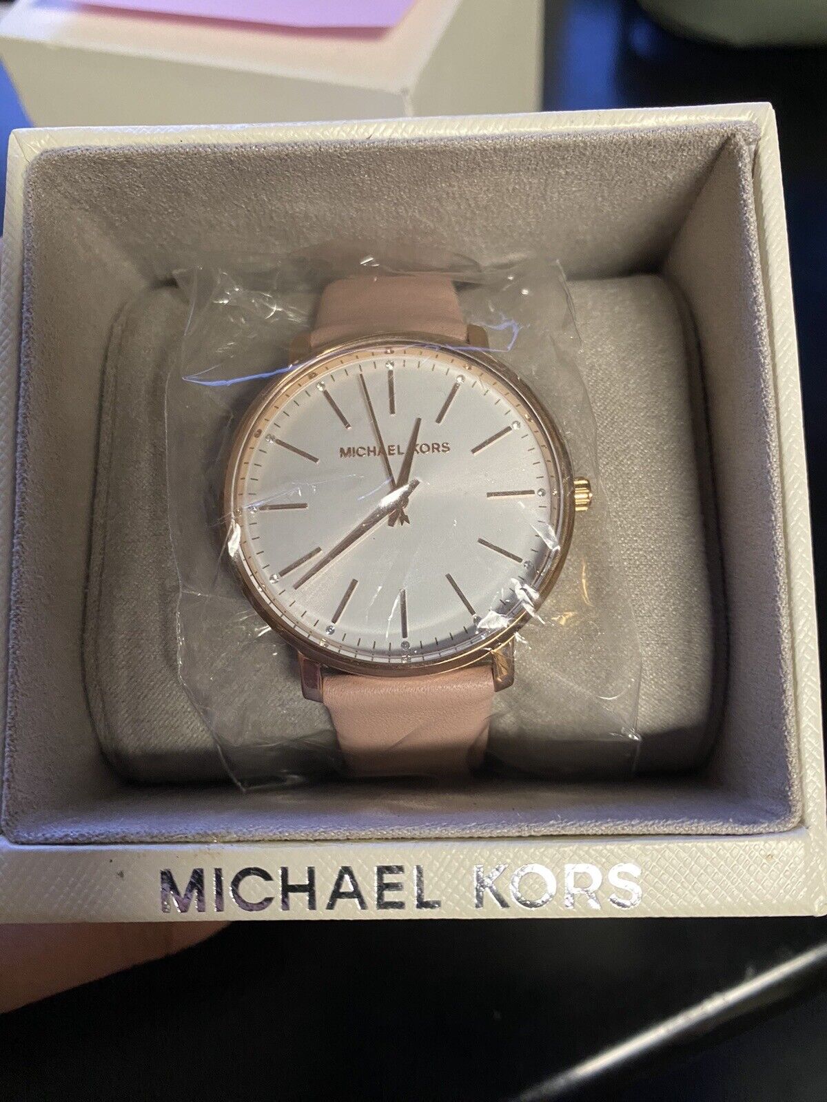  Shop Authentic Michael Kors Pyper Quartz White Dial Pink Leather Strap Watch For Women - MK2741 - Luxxuri