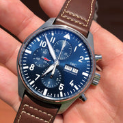  Shop Authentic IWC Pilot’s Watch Chronograph Edition “Le Petit Prince” Blue Dial Brown Leather Strap Watch for Men - IW377714 - Luxxuri