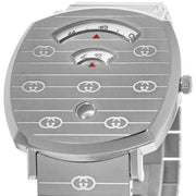  Shop Authentic Gucci Grip Quartz Silver Dial Silver Steel Strap Watch For Women - YA157410 - Luxxuri
