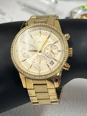  Shop Authentic Michael Kors Ritz Gold Dial Gold Steel Strap Watch for Women - MK6356 - Luxxuri