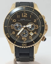  Shop Authentic Marc Jacobs Rock Chronograph Black Dial Black Silicone Strap Watch for Women - MBM2552 - Luxxuri